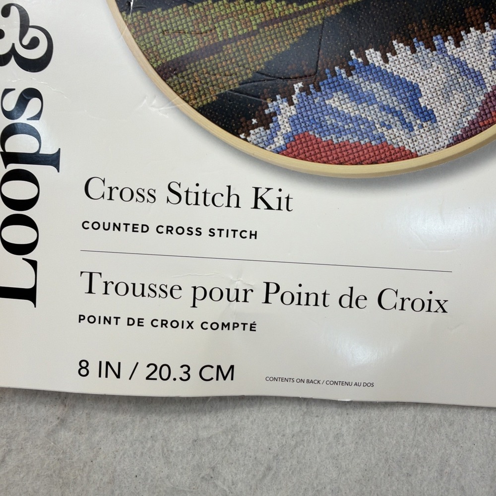Loops & Threads Counted Cross Stitch Cross Stitch Kit Mountain Reflection 8 in - Picture 4 of 12